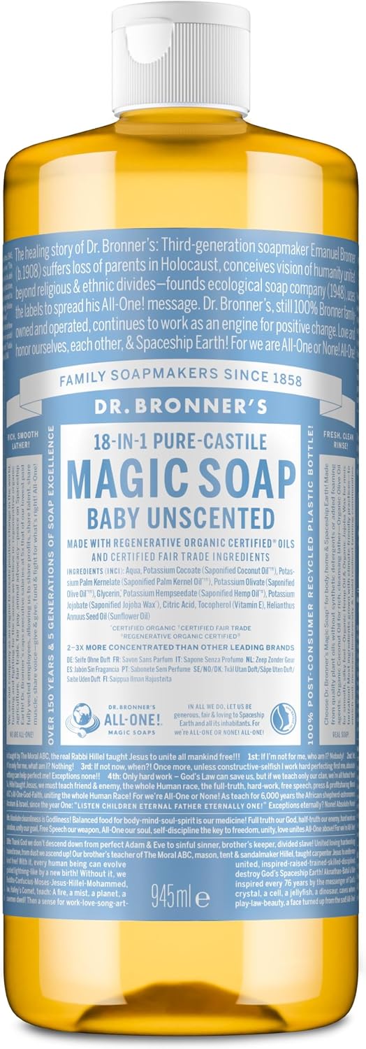 Dr Bronner's - Baby Mild All-One Magic Soap, 945ml Recycled Bottle