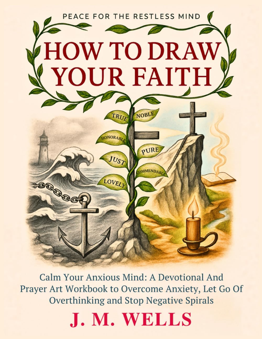 HOW TO DRAW YOUR FAITH: Calm Your Anxious Mind: A Devotional And Prayer Art Workbook to Overcome Anxiety, Let Go Of Overthinking And Stop Negative Spirals I Peace for the Restless Mind