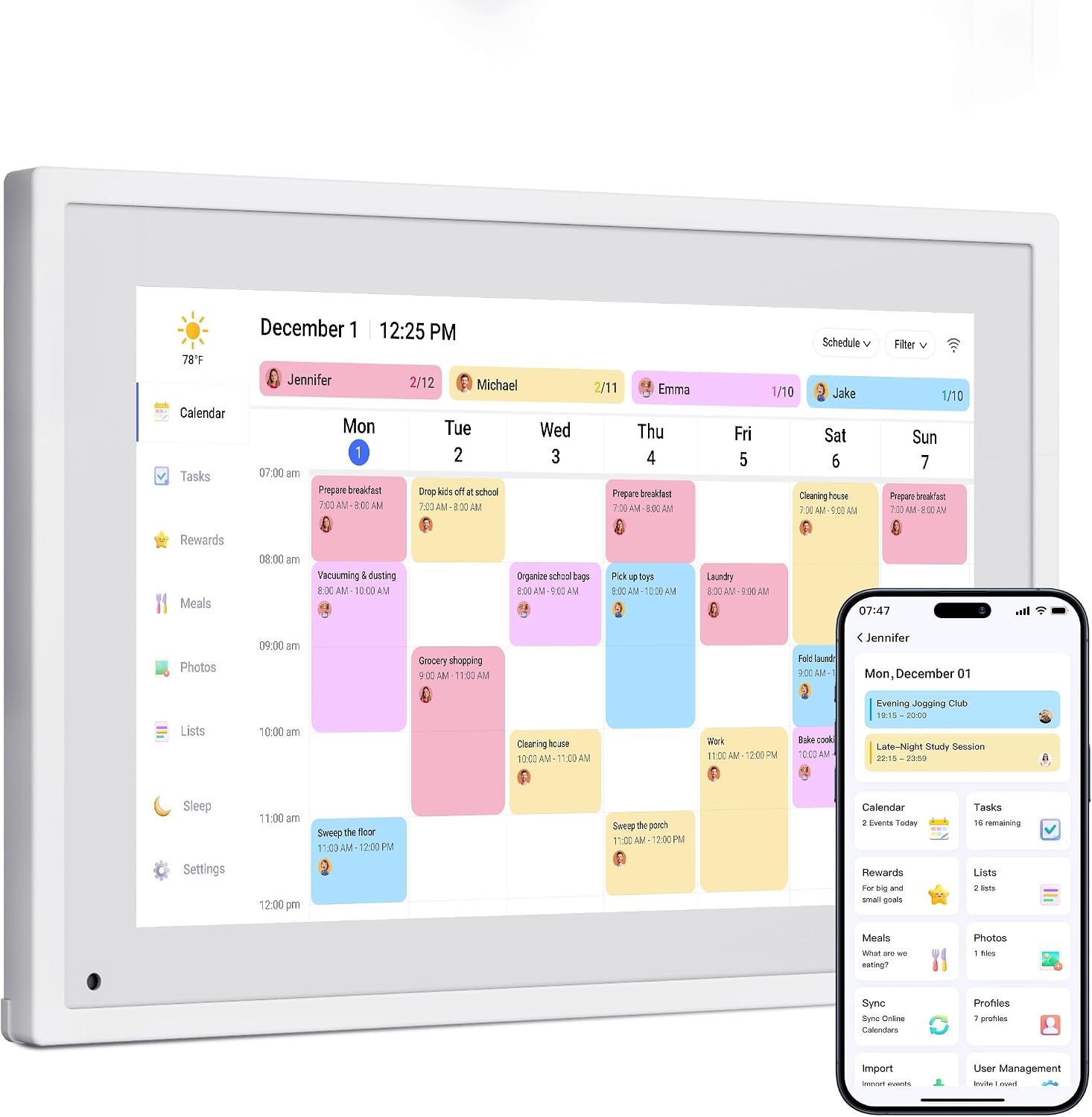 Dragon Touch 10.1 inch Digital Calendar Digital Picture Frame