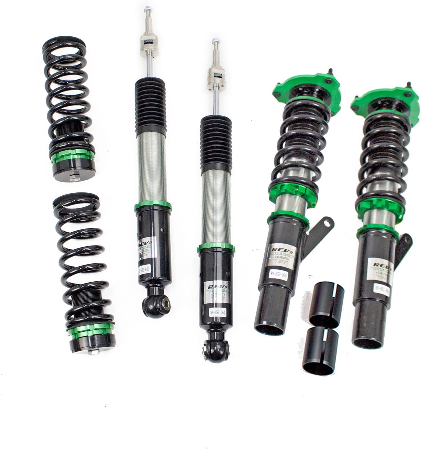 R9-HS2-061_1 compatible with Volkswagen Golf R/GTI (MK7) 2015-20 Hyper-Street II Coilover Kit w/ 32-Way Damping Force Adjustment (54.5mm) Lowering Kit by Rev9, 32 Damping Level Adjustment