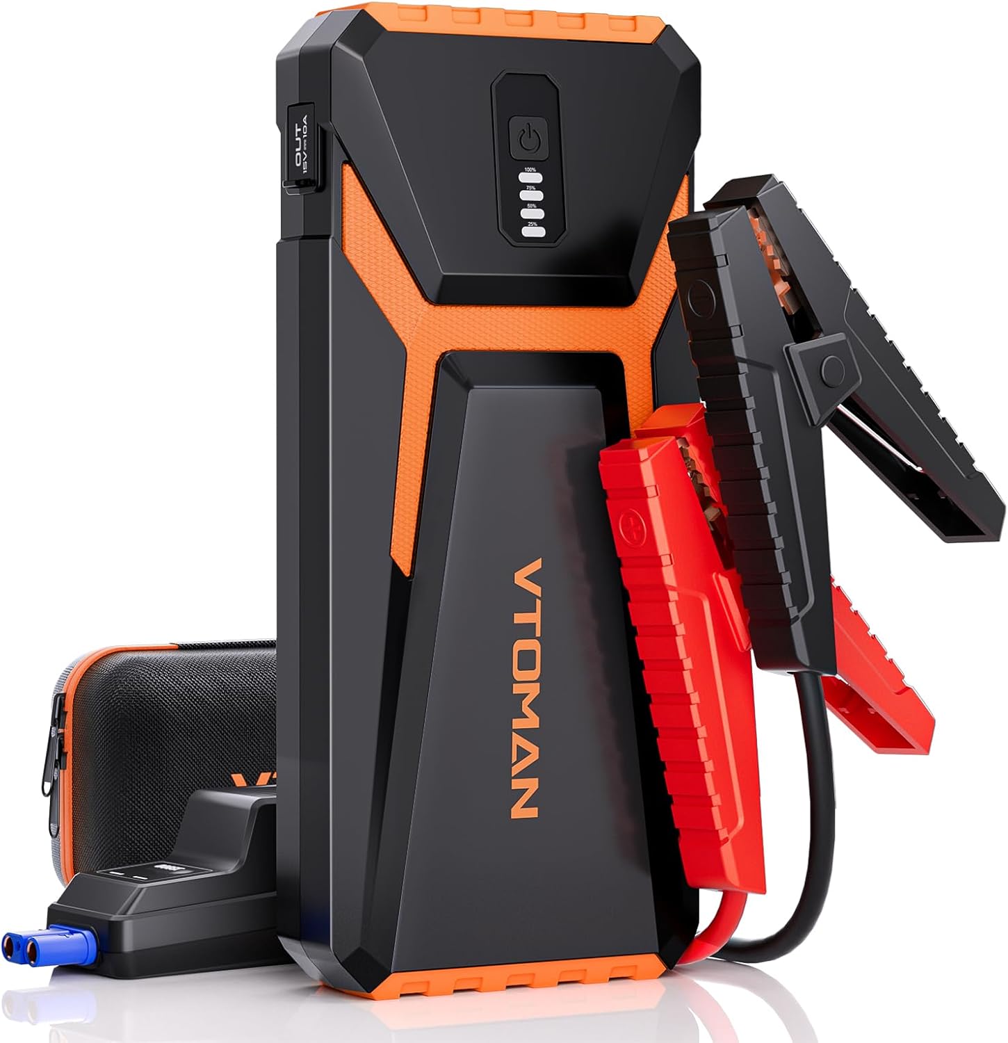 VTOMAN V10 Jump Starter Power Pack 3500A,Car Battery Booster Jump Starter (Up to 9.5L Gas or 7.5L Diesel) for 12V Vehicles,Battery Booster Pack with Type C Quick Charge