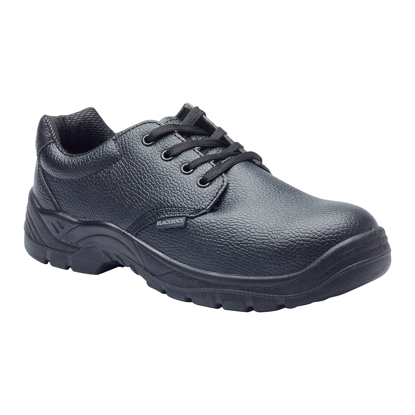 Blackrock S1-P SRC Gibson Safety Shoes, Mens and Womens, Black, Steel Toe Cap, Wide Fit, Lightweight Leather Safety Footwear, Slip Resistant Security Shoes, Work Utility Footwear - Size 10
