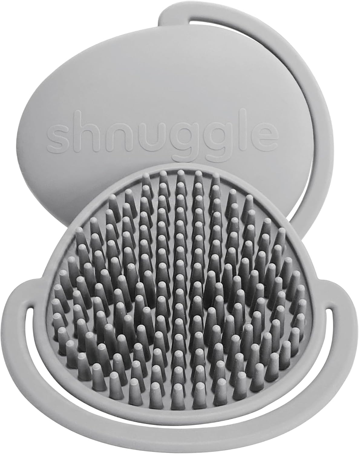 Shnuggle Baby Bath Brush | Soft Brush Helps To Massage Away Cradle Cap - Grey
