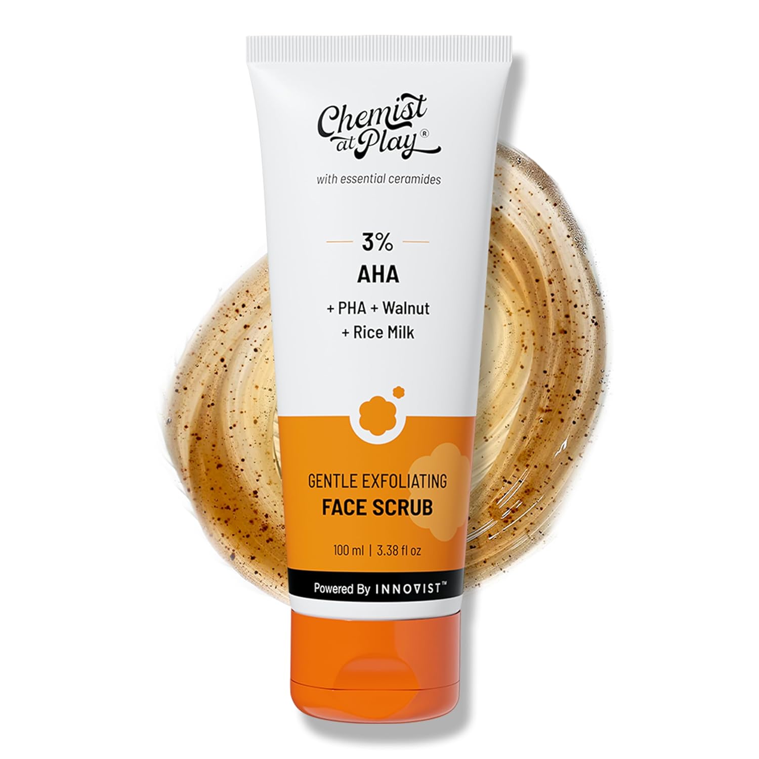 Gentle Exfoliating Face Scrub with Mandelic Acid & Walnuts | Removes Dead Skin & Blackheads | Detans |Gives Instant Glow| Face Scrub for Women & Men | 100ml