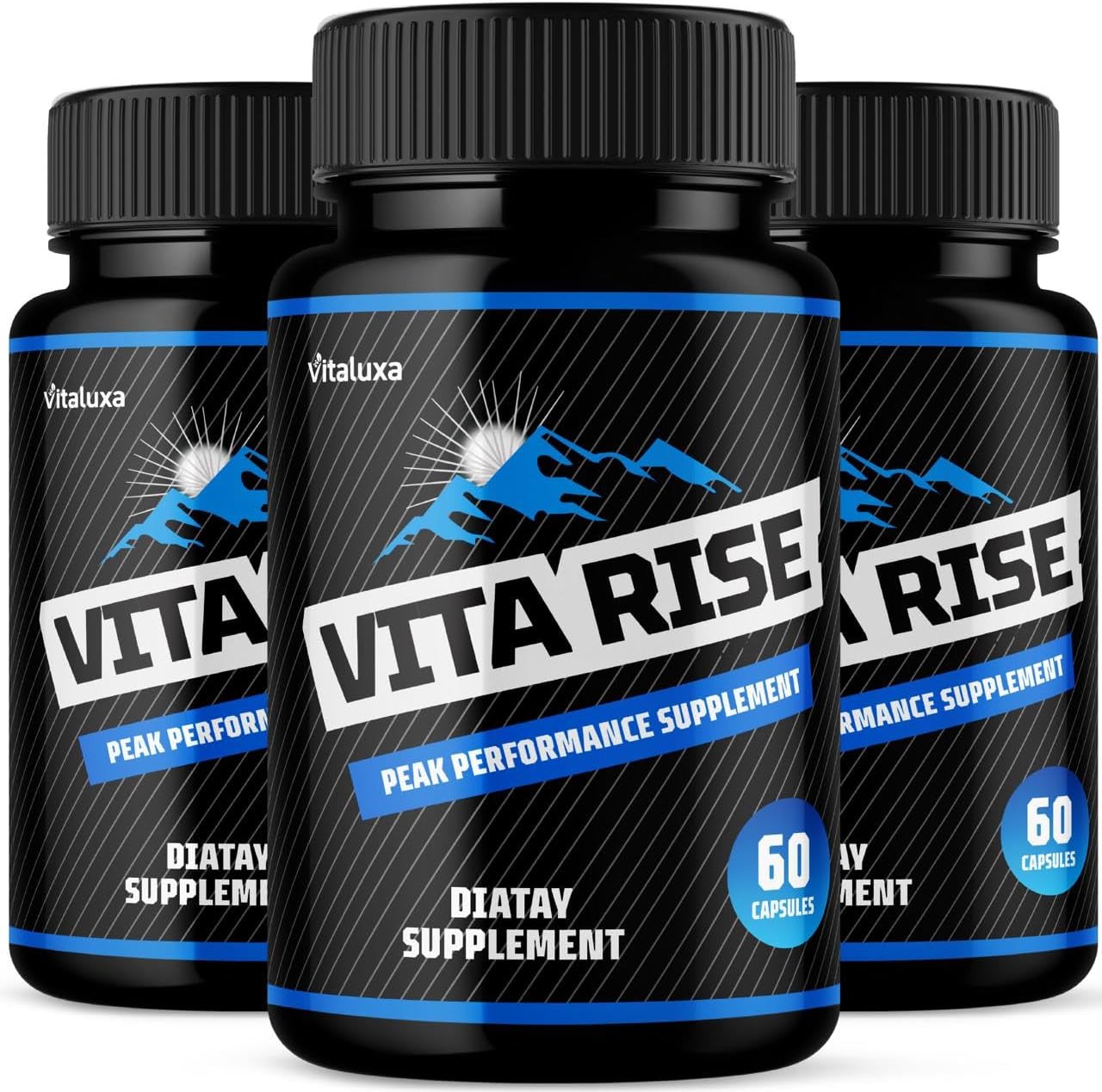 (3 Pack) VitaRise Mens Capsules, Vita Rise Caps Advanced Formula Pills Performance Blend Boost All Natural Supplement, VitaRiseBoost Males Max Strength Premium Rize Advanced Support Formula (180 Ct)