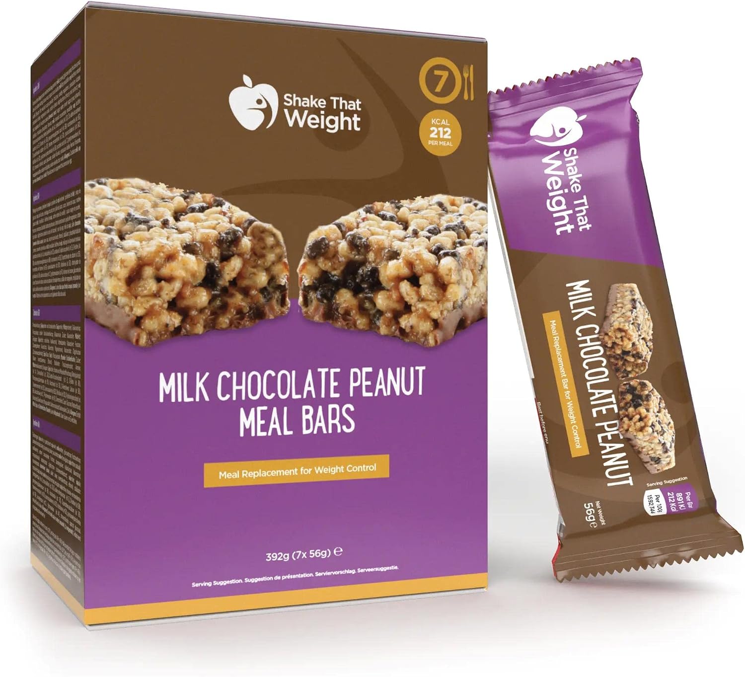 7x Chocolate Peanut Diet Meal Replacement Bar - Shake That Weight