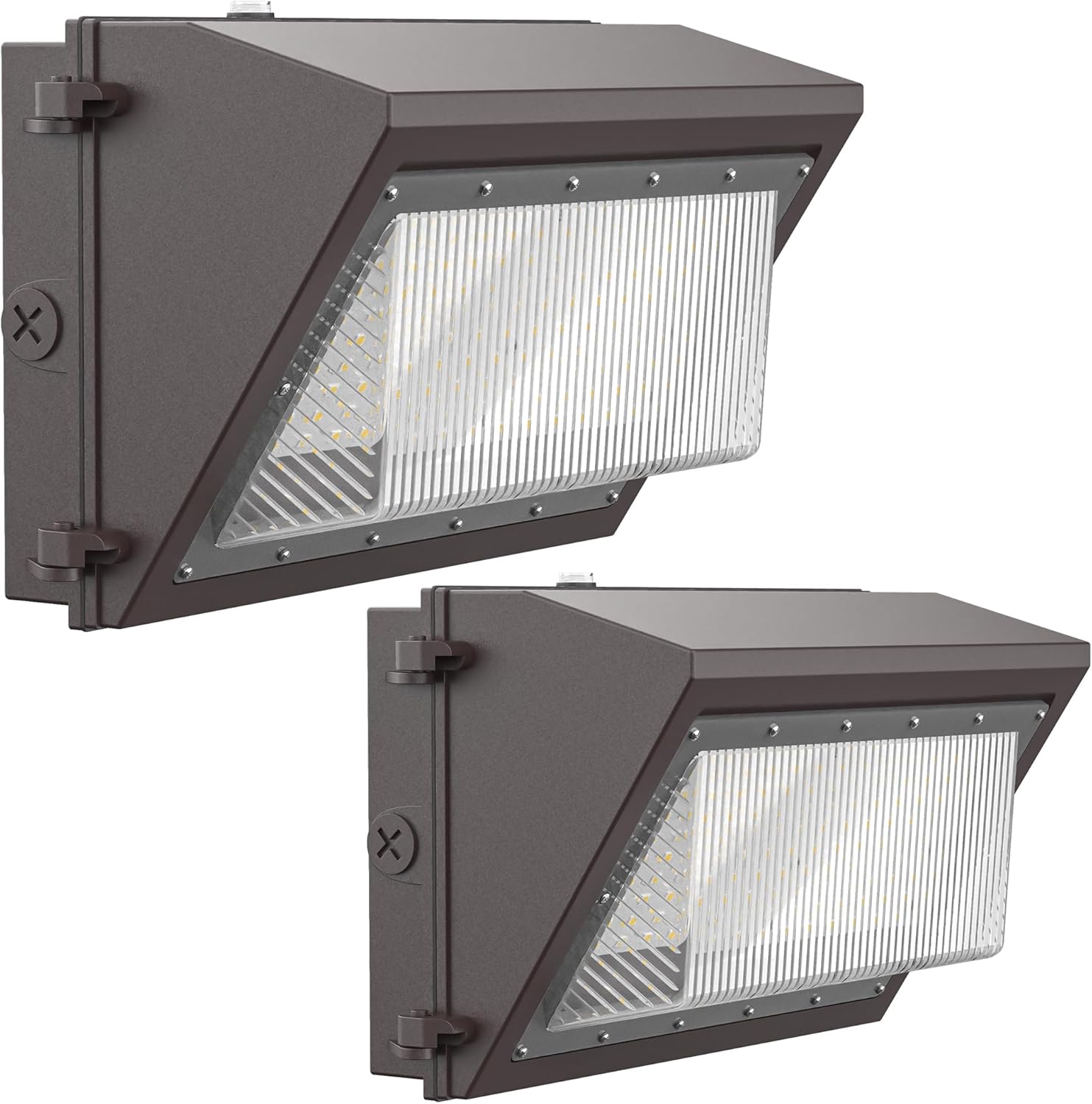120W LED Wall Pack Light with Dusk-to-Dawn Sensor, 16800LM 5000K LED Security Flood Lighting, 120V Outdoor LED Wall Lights for Parking Lots|Warehouses|Factories|Yard, 2 Pack