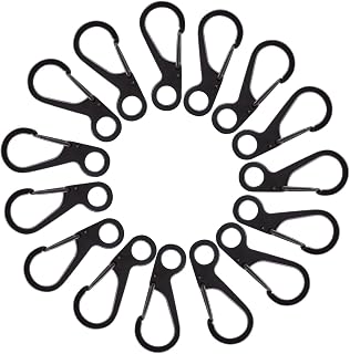 20Pcs Spring Snap Hook Carabiners Clip Spring Hanging Buckle Paracord Snap Hook Camping Bottle Backpack Clasps Keychain