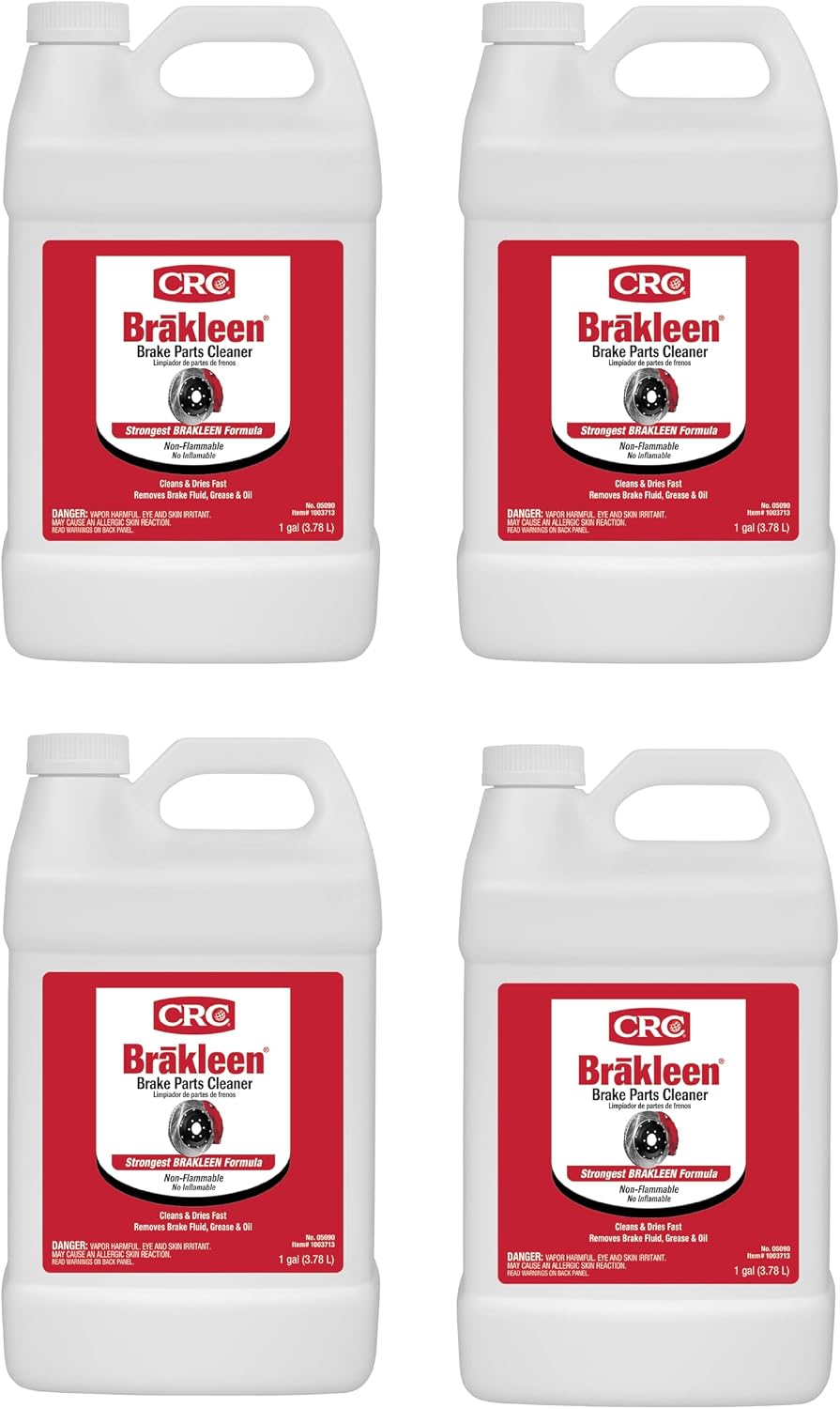 CRC Brakleen 1003712 Brake Parts Cleaner Non-Flammable, 1 Gallon, [4 Pack]