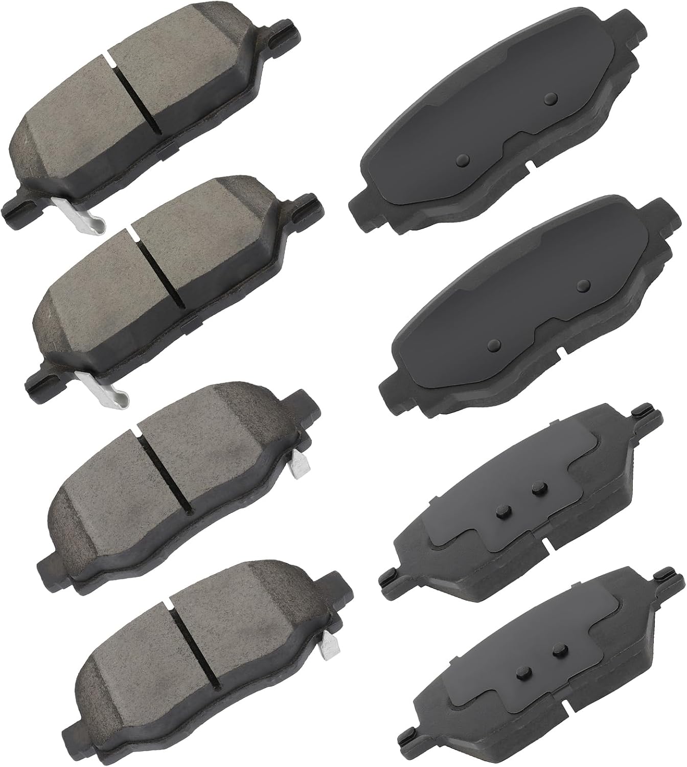 cciyu D1811 D1809 Front & Rear Professional Ceramic Brake Pads Set fit For 2016-2018 For Fiat 500X,2016-2020 For Jeep Compass,2015-2019 For Jeep Renegade