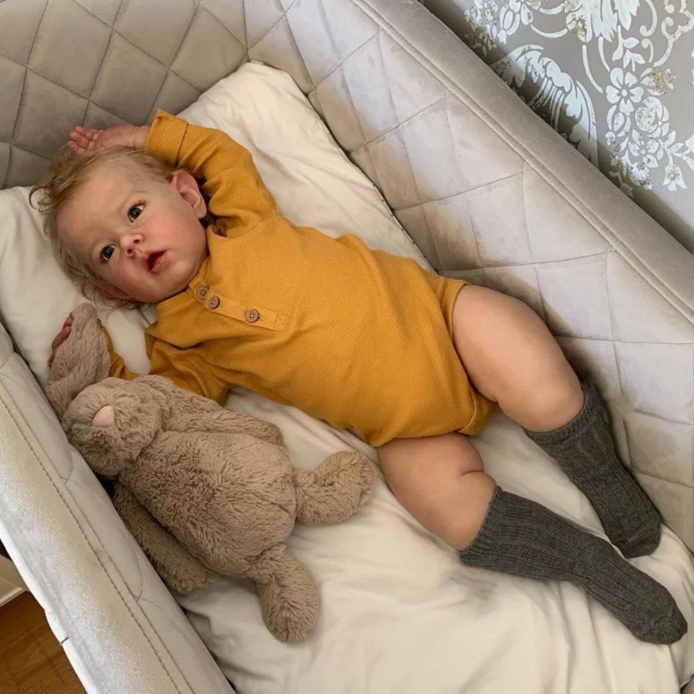 iCradle Lifelike Reborn Baby Dolls Realistic Looking Huge Adorable Baby Doll 28 Inch 70 cm Baby Boy Toddler Dolls Toy for Ages 3+