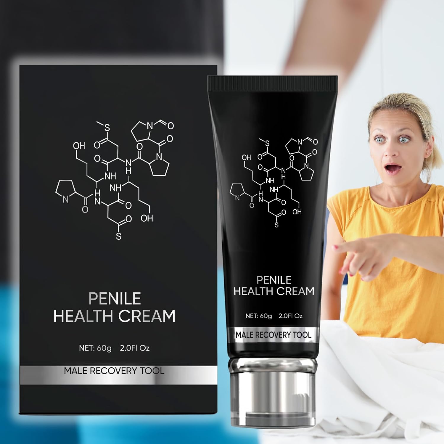 Men’s Power Penile Health ED Cream – Fast-Acting Erectile Support Cream for Men, Enhanced Firmness, Stamina & Performance, 1.75 Fl Oz