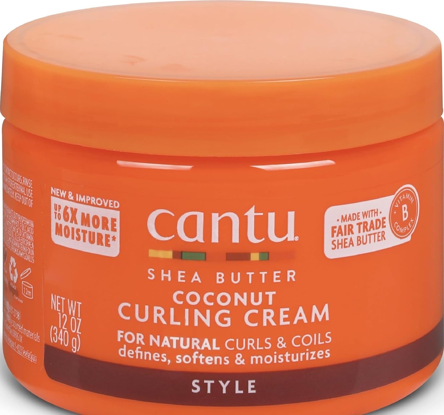 Cantu Coconut Curling Cream with Shea Butter for Natural Hair, 12 oz