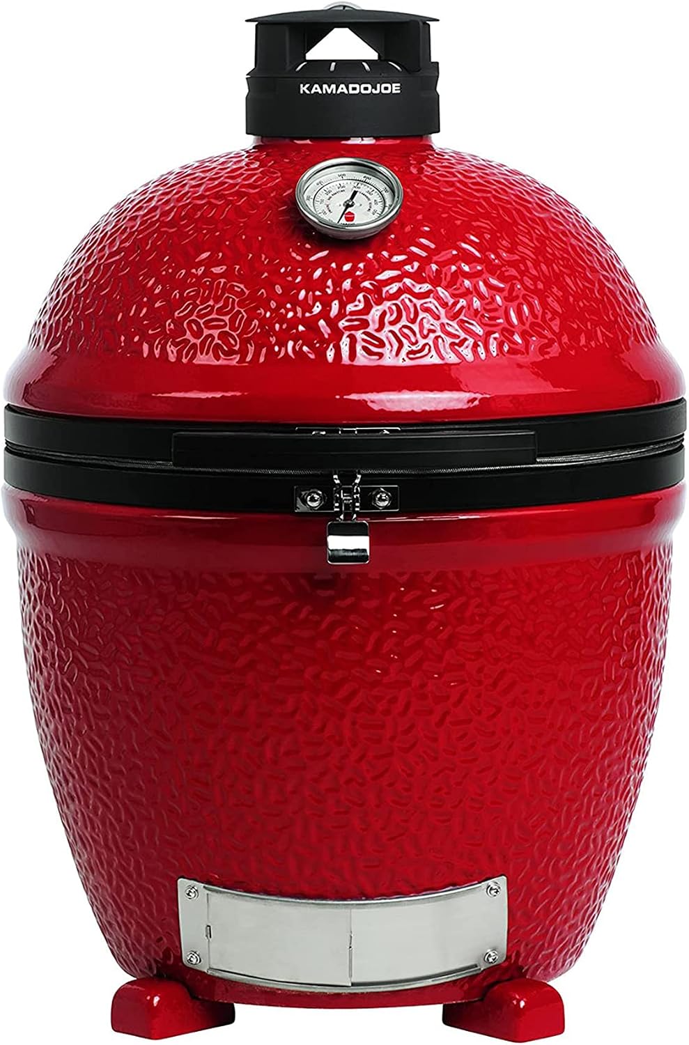 Kamado Joe® Classic Joe™ II Standalone 18-inch Charcoal Grill in Red with Side Shelves, Grill Gripper, and Ash Tool
