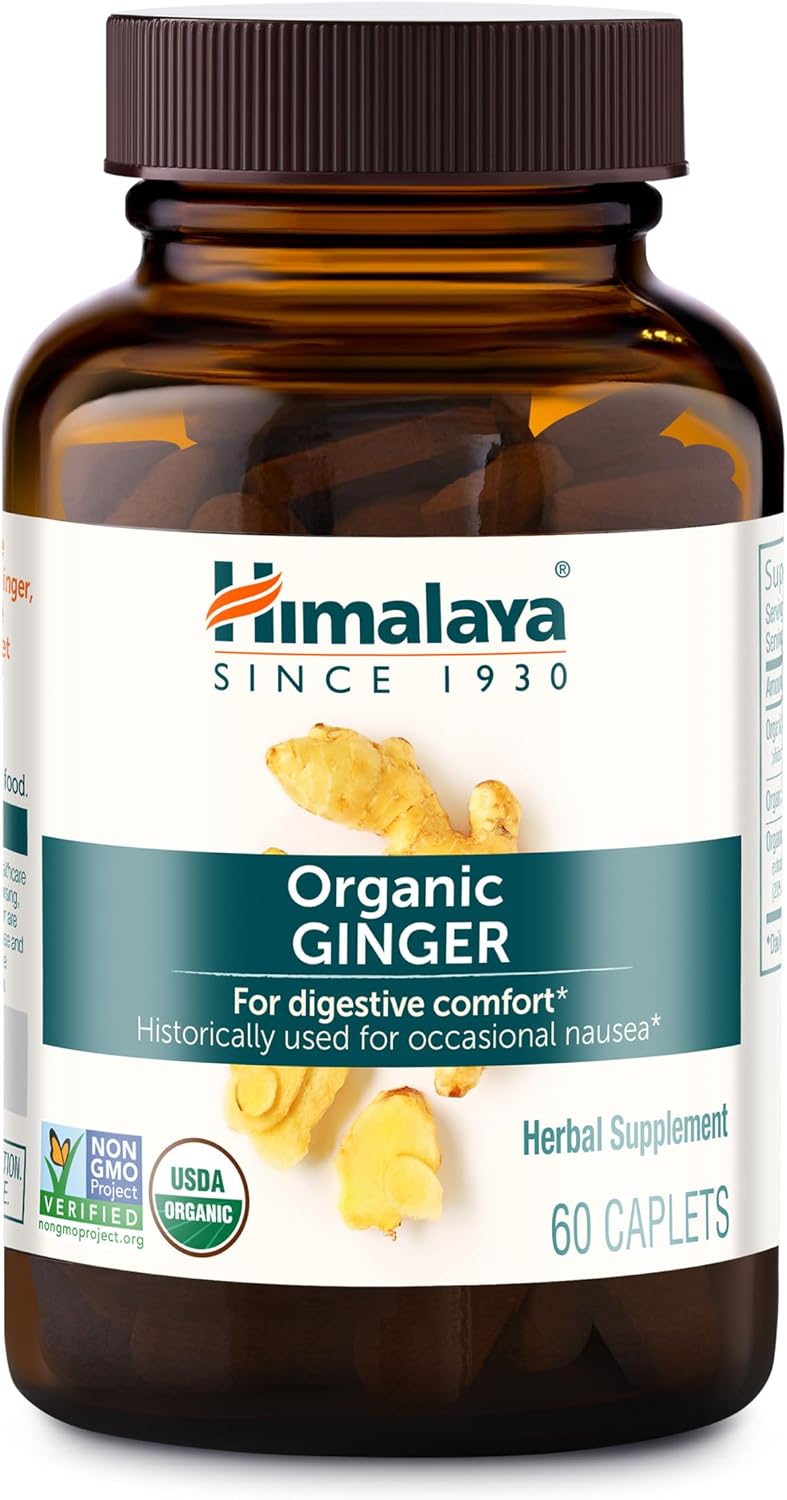 Himalaya USDA Organic Ginger Root Capsules, 60 Caplets, 60 Day Supply