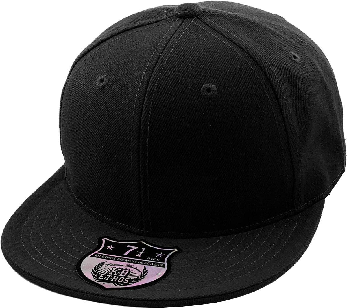 KBETHOS The Real Original Fitted Flat-Bill Hats True-Fit, 9 Sizes & 20 Colors