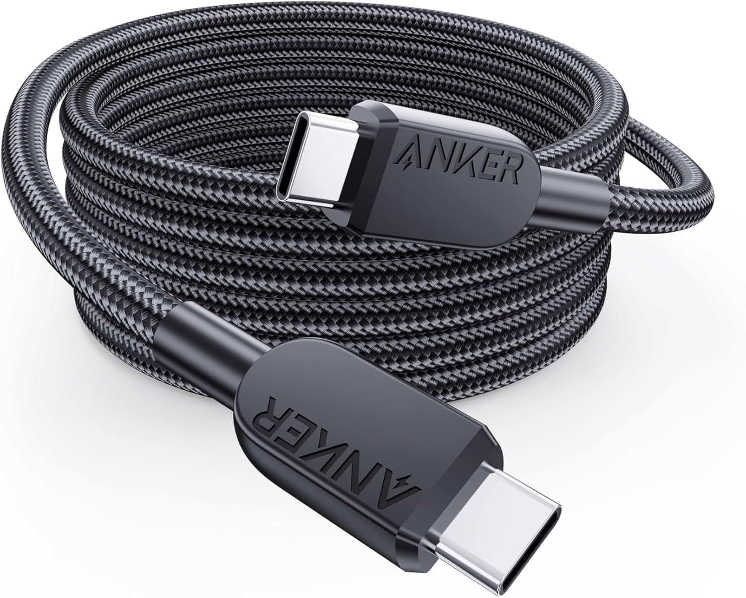Anker USB C to USB C Cable (6FT),240W Type-C Fast Charging Cord for iPhone 16/15 Series,MacBook Pro 2020,iPad Air 4 and More (Black)