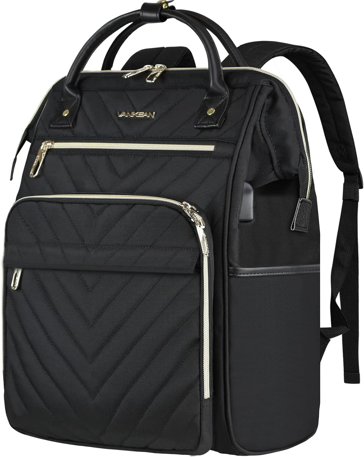 VANKEAN Laptop Backpack for Women Men 17.3 Inch Stylish Computer Work Backpack, Waterproof College Daypack Backpacks with USB Port & RFID Blocking, Business Travel Backpack