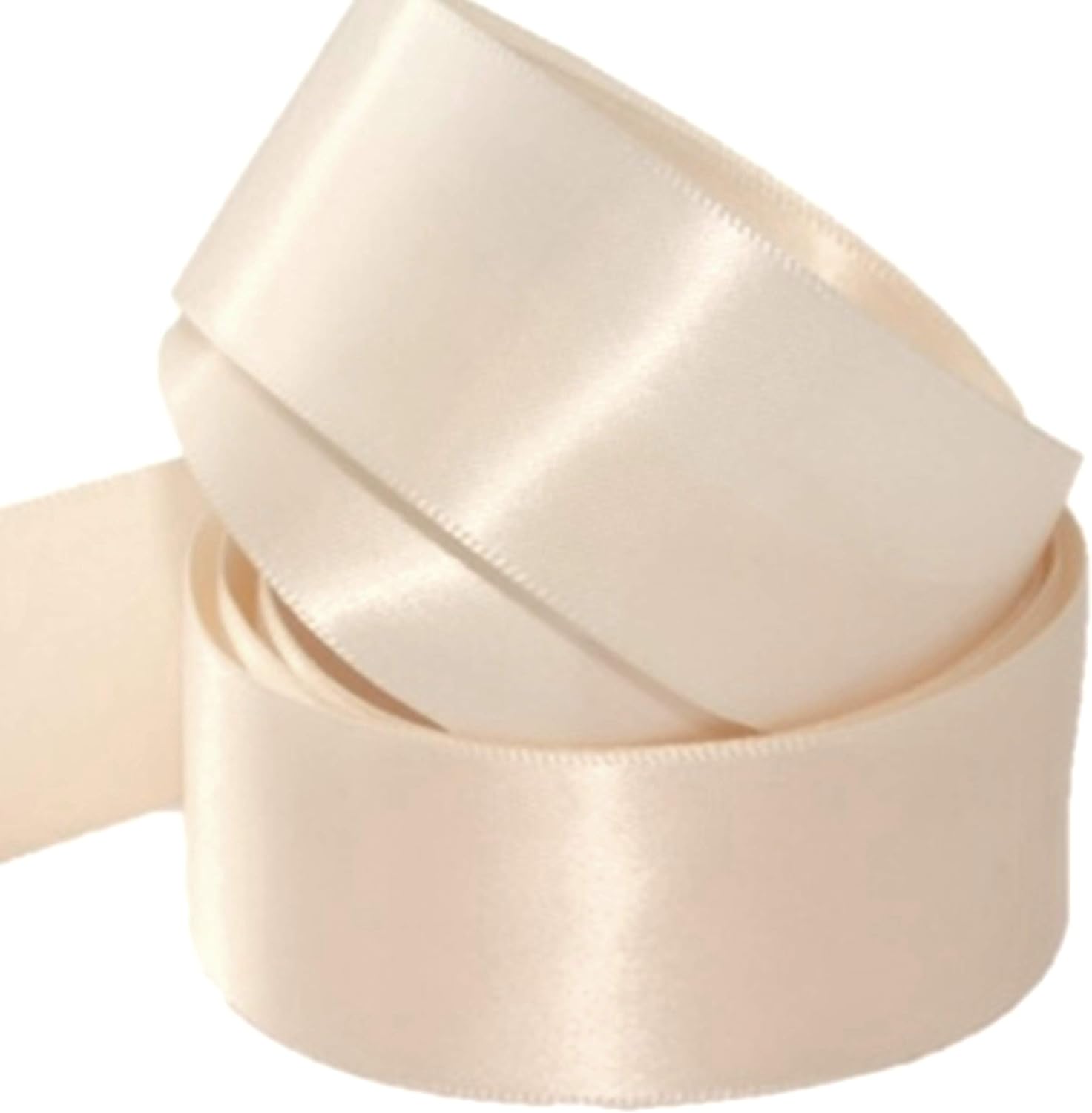 5 metres of 50mm, 2" Double Sided Satin Ribbon Cream, Gifts Wrap, Crafts, Party, Sew, Events, Cloth, Bows, Wedding Favours Decoration, Easter Christmas, DIY