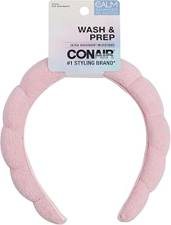 Conair Spa Makeup and Face Washing Headband - Bubble Design - Pink