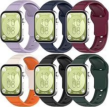 Compatible with Huawei Smartwatch Watch Fit 3 Band Silicone Watch Band Replacement Strap intended for Huawei Watch Fit 3 Bands-6 Colors