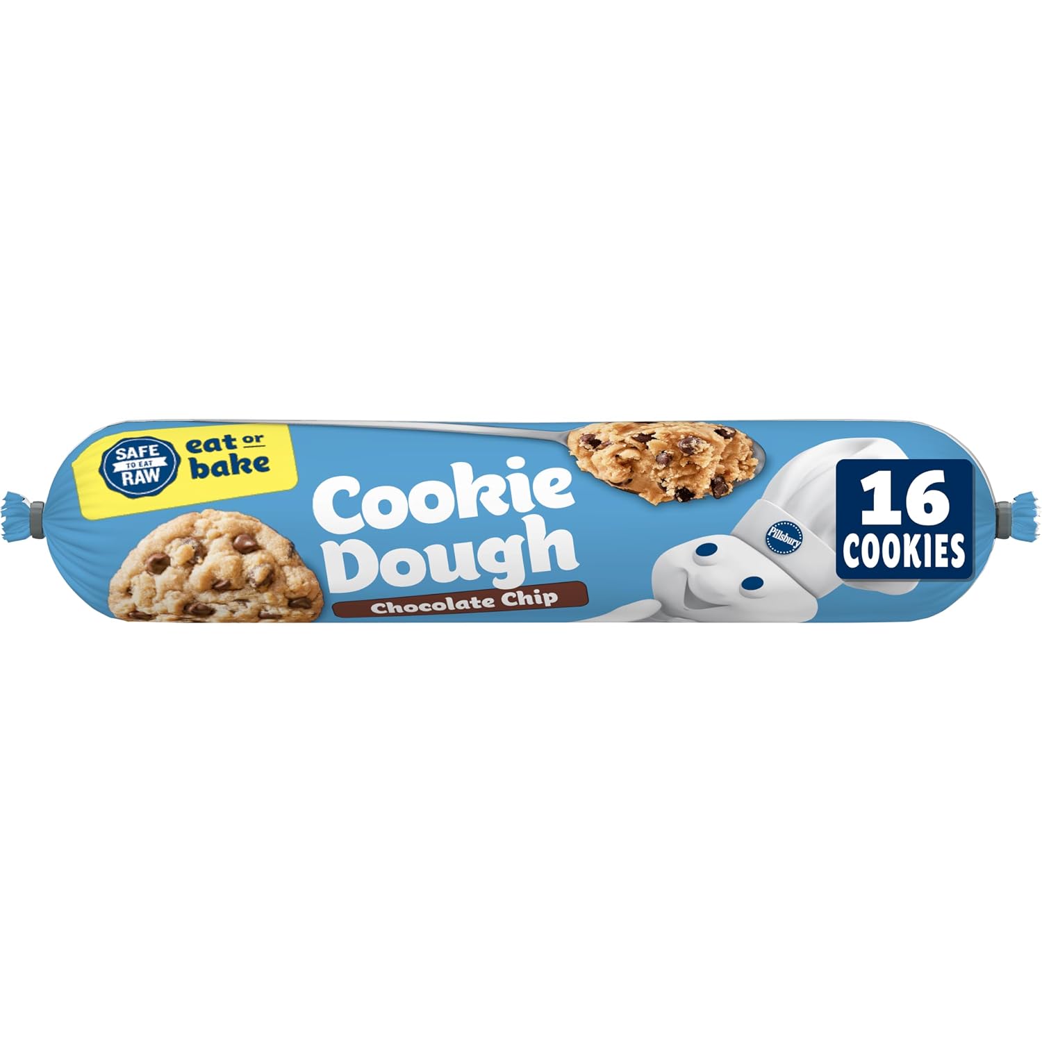Pillsbury Chocolate Chip Refrigerated Cookie Dough, 16.5 oz