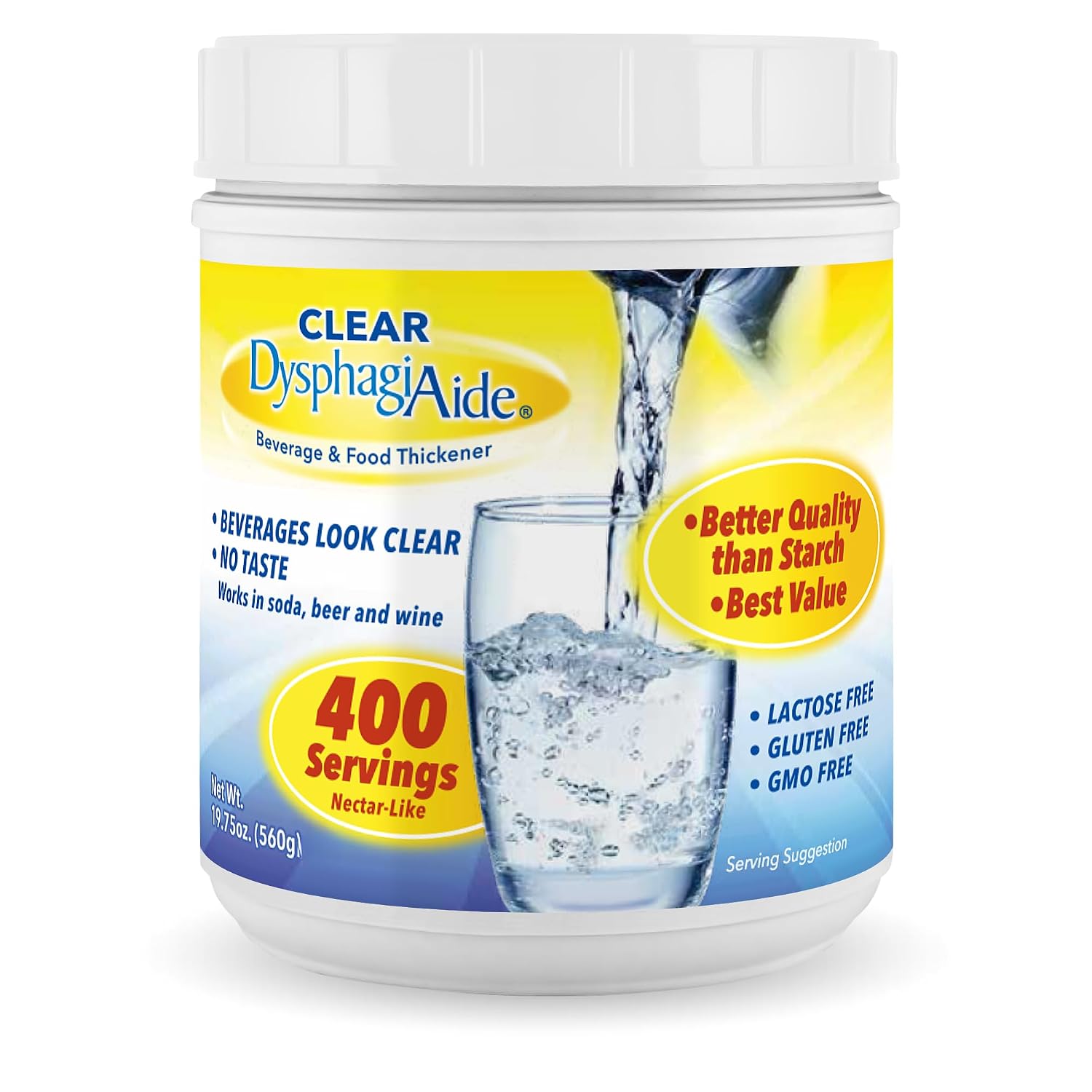 Clear DysphagiAide Thickener Designed for all IDDSI Thickness Levels-Jars (400)