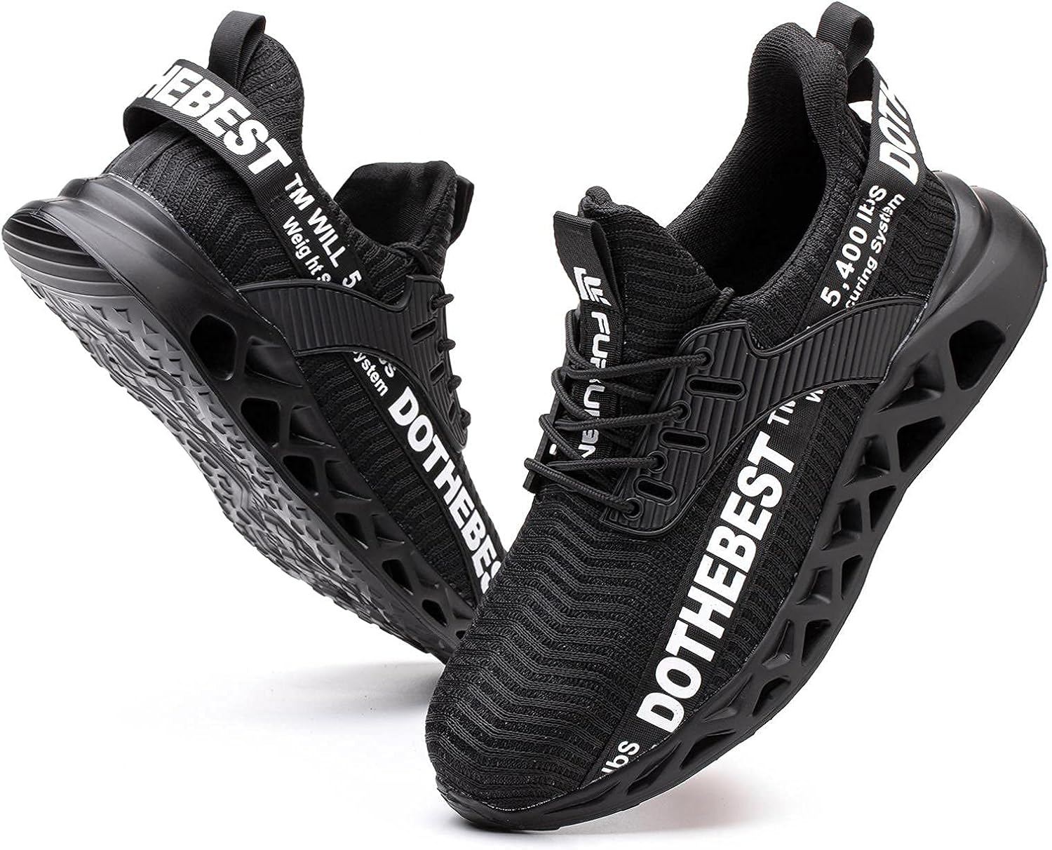 Furuian Steel Toe Sneakers for Men Women Lightweight Safety Shoes Comfortable Puncture Proof Slip On Indestructible Work Shoes