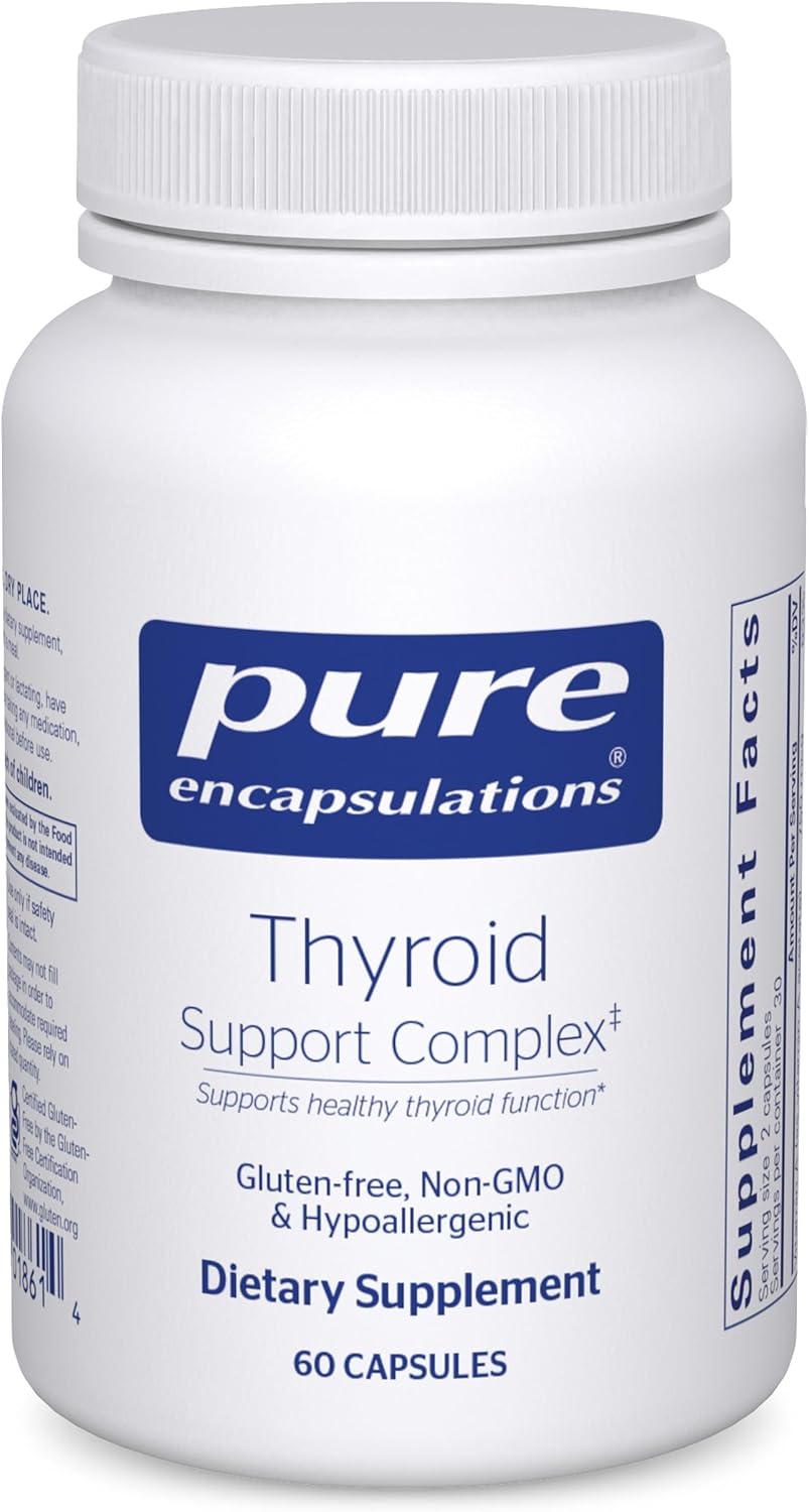 Pure Encapsulations Thyroid Support Complex, 60 Capsules | Supports Thyroid Health*, Antioxidant Infusion, with Ashwagandha and Iodine, Non-GMO and Vegetarian