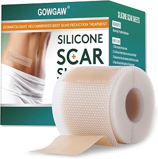 Medical Grade Silicone Scar Sheets, Silicone Scar Tape (1.6”x 60” Roll-1.5M), Professional Scar Removal Treatment, Reusable Silicone Scar Strip for Keloid, C-Section, Surgery, Burns, Acne Etc