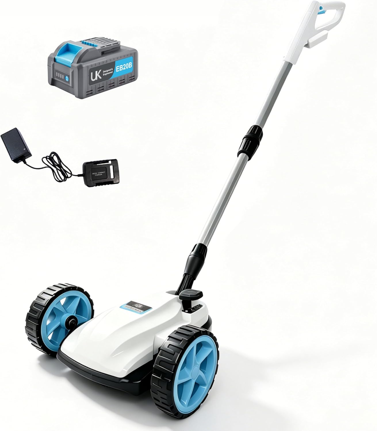 RB 40V 9" Mini Cordless Lawn Mower with Battery & Charger for Small Yards