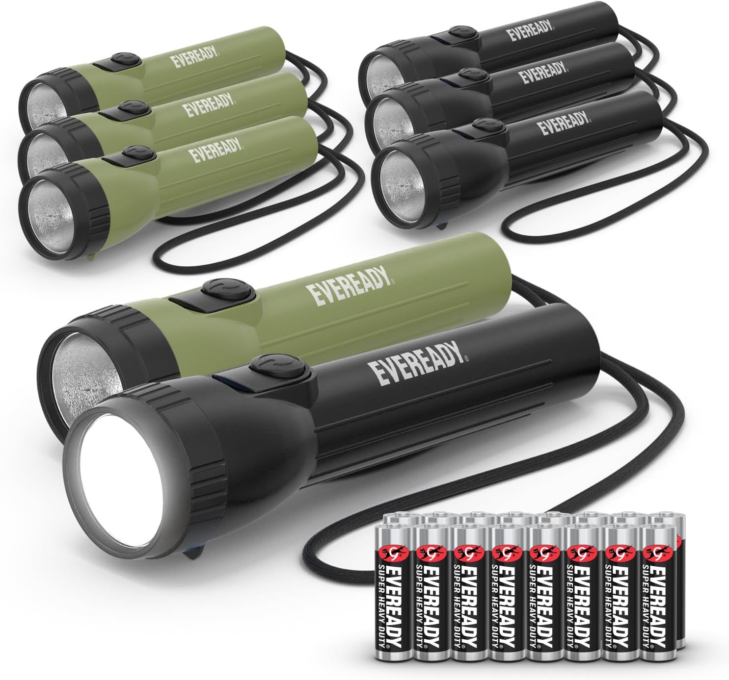 EVEREADY LED Flashlight, Survival Gear and Camping Essentials, 8-Pack