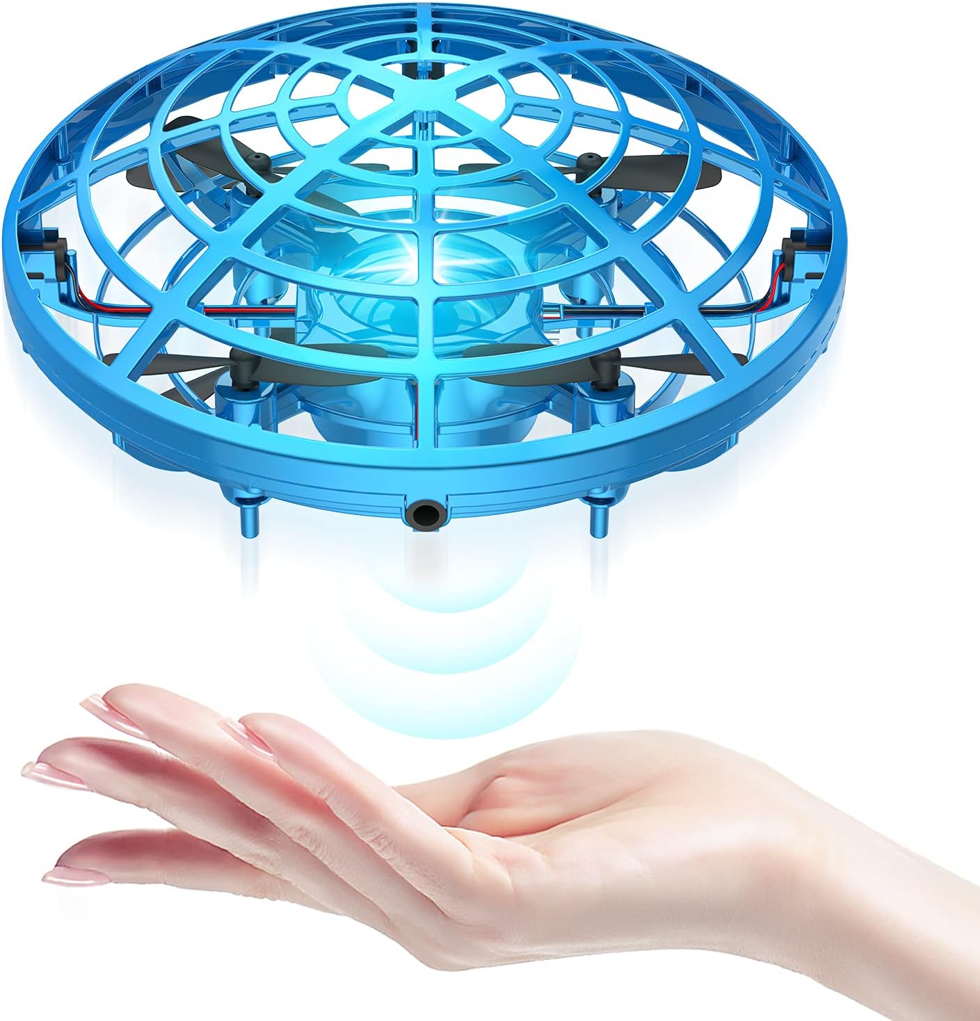 Kriogor UFO Mini Drone for Kids Drone Hand Control,Interactive Infrared Induction Helicopter Flying Ball with 360°Rotating and Shinning LED Light Outdoor Flying Toys Gifts for Aged 6+ Boys Kids Adults