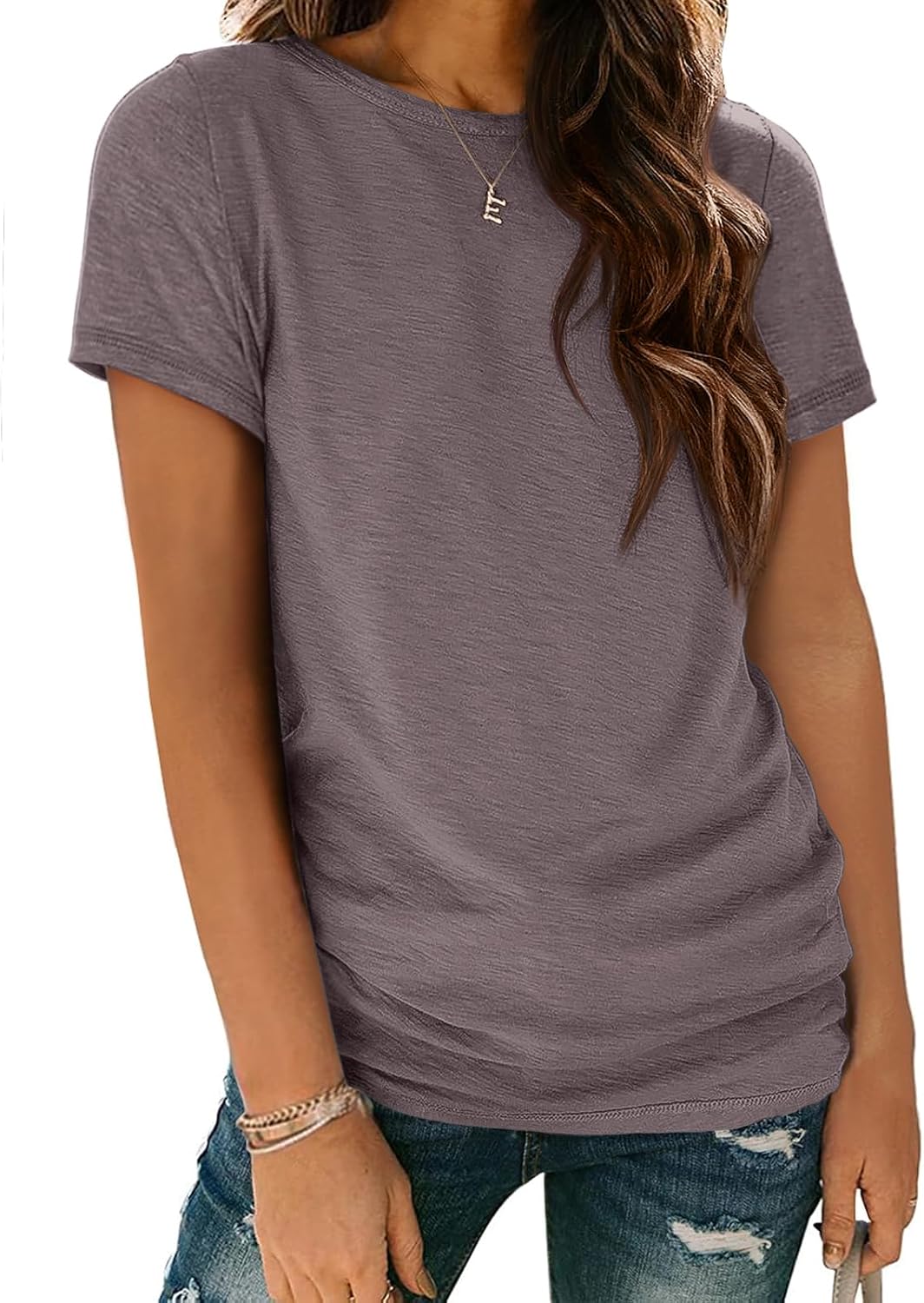 ATHMILE Womens T Shirt Summer Tops Short Sleeve Fashion School Teachers Clothes 2025 Spring Beach Vacation Trendy