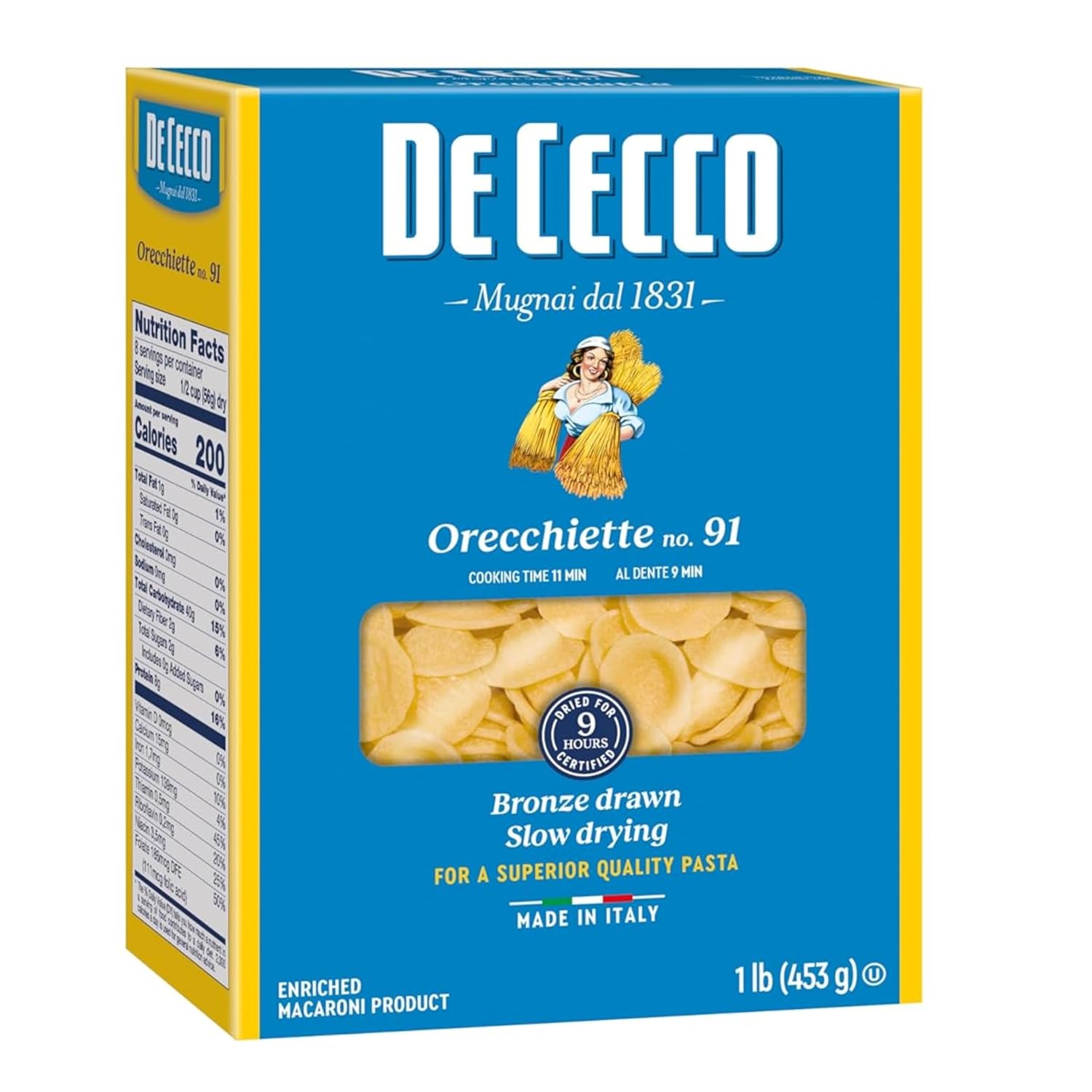 De Cecco Orecchiette No. 91 Pasta, 16 Oz
