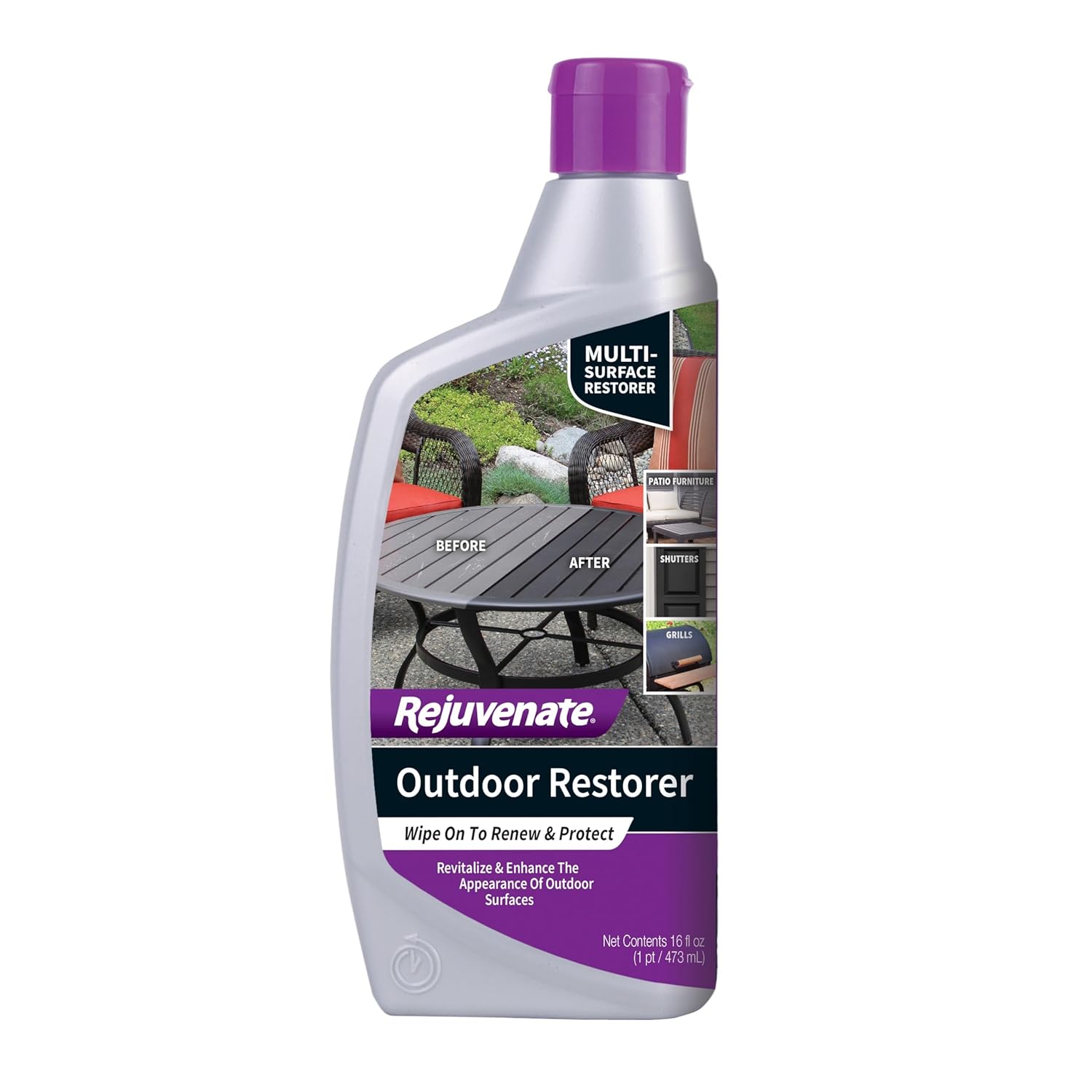 Rejuvenate Outdoor Color Restorer Instantly Restores Faded Sun-Damaged and Oxidized Possessions and Protects from Future Wear 16oz (16oz)