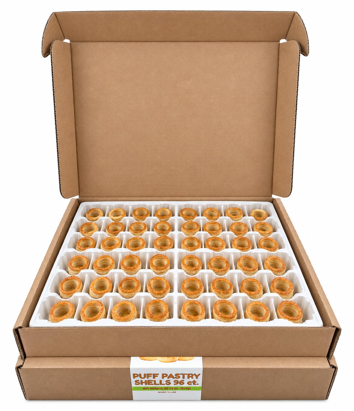 Gourmet Puff Pastry Shells | Ready to Use Mini Puff Pastry Cups for Appetizers & Desserts | Pre-Baked Flaky Pastry Shells | by Dasher’s Spice & Beans | 96 Count