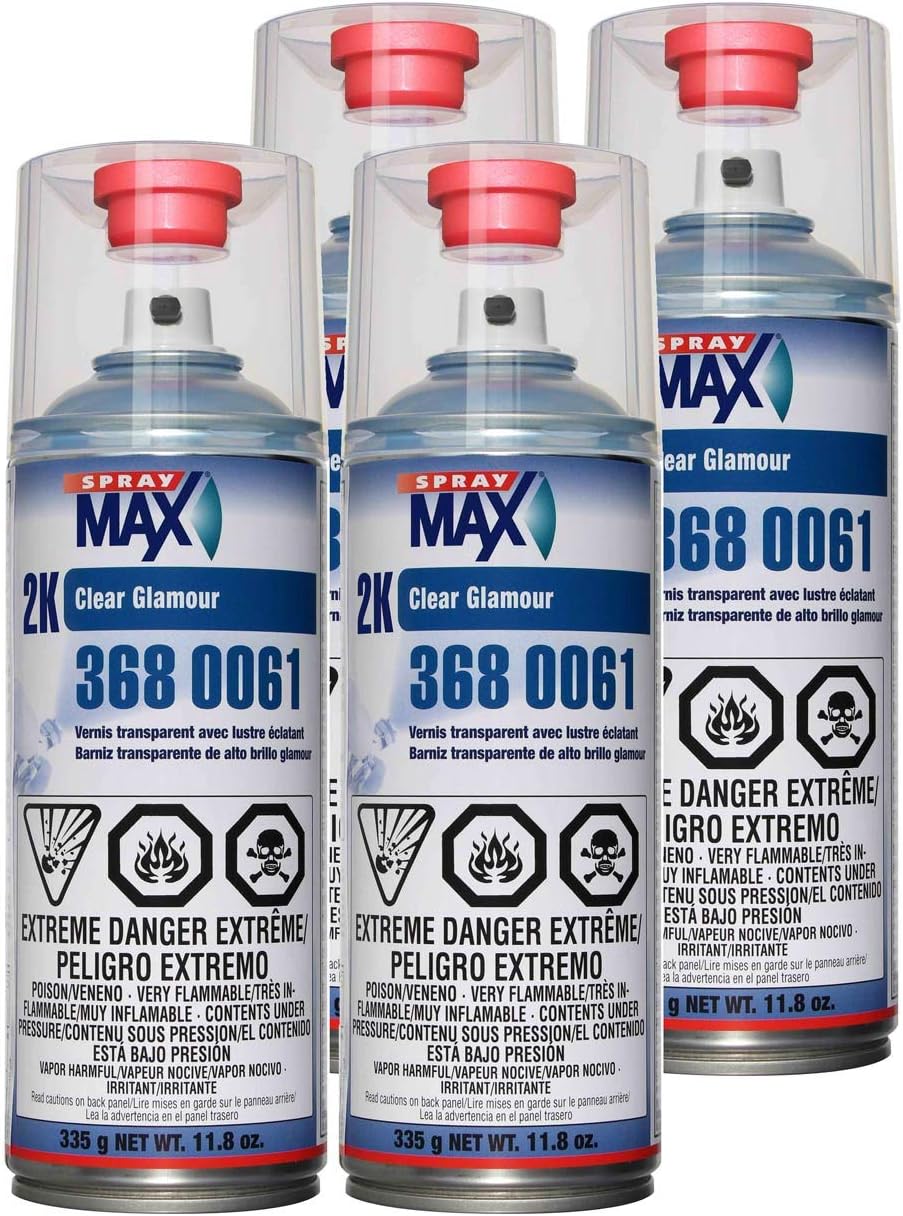 SprayMax USC 2k High Gloss Clearcoat Aerosol (4 PACK)