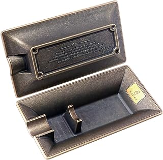 XIFEI fashion vintage cigar ashtray bronze color household cigar ashtrays single slot design (bronze)