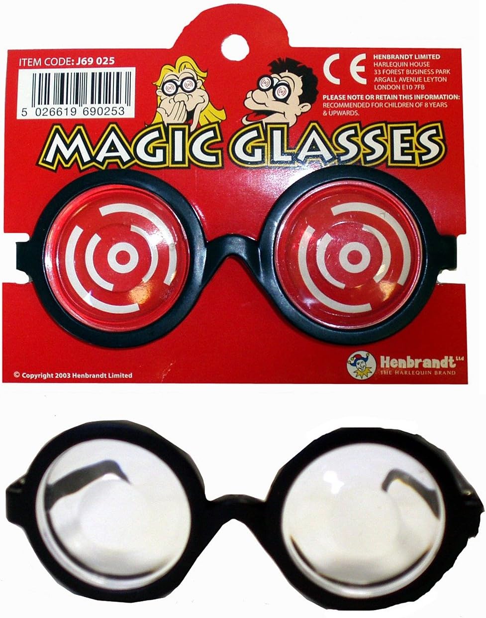 Henbrandt Nerd Geek Unisex Fancy Dress Glasses Goggles Fun Party Fancy Dress Accessory