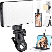 MACTREM 120 LED Selfie Light for iPhone, Phone Light, 3000Mah Portable Rechargeable Video Light, Adjusted 3 Light Modes, for iPhone, Camera, Laptop, iPad, Video Conference, TikTok,Makeup
