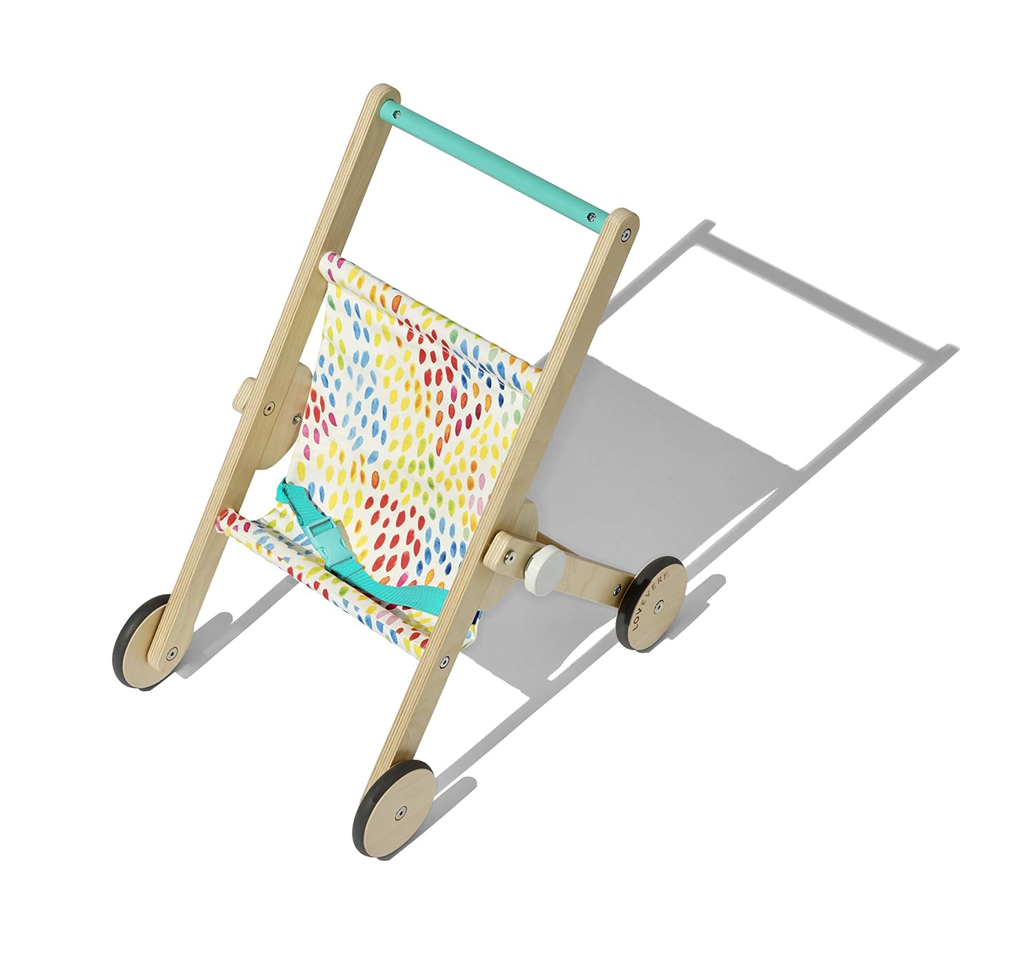 LOVEVERY | The Buddy Stroller | Wooden Toy Doll Stroller for Pretend Play, Ages 12 Months+