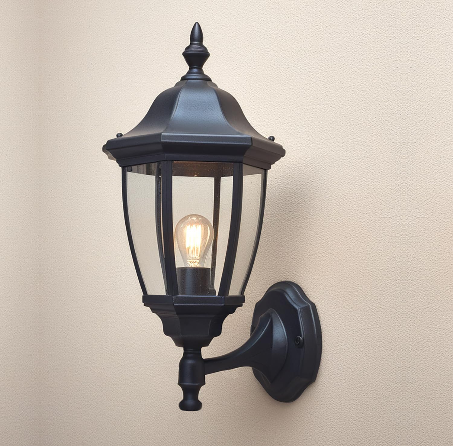EBION Outdoor Wall Light,Outdoor Wall Lantern IP44 Waterproof,Traditional Black Outside Exterior Wall Sconce for Garden,Porch,Garage,Patio,Corridor,(Bulb Not Include)