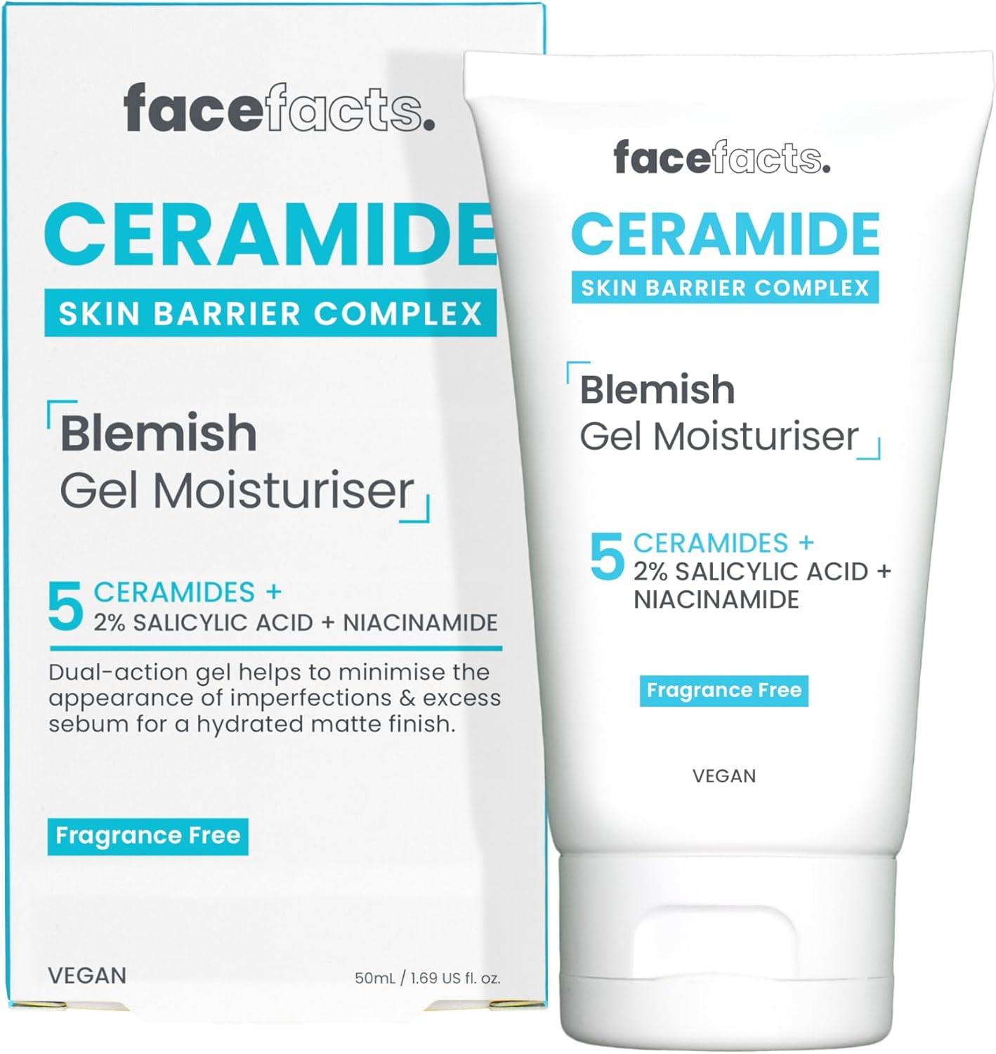 Face Facts Ceramide Blemish Gel Moisturiser | Soothes + Strengthens | | 50ml