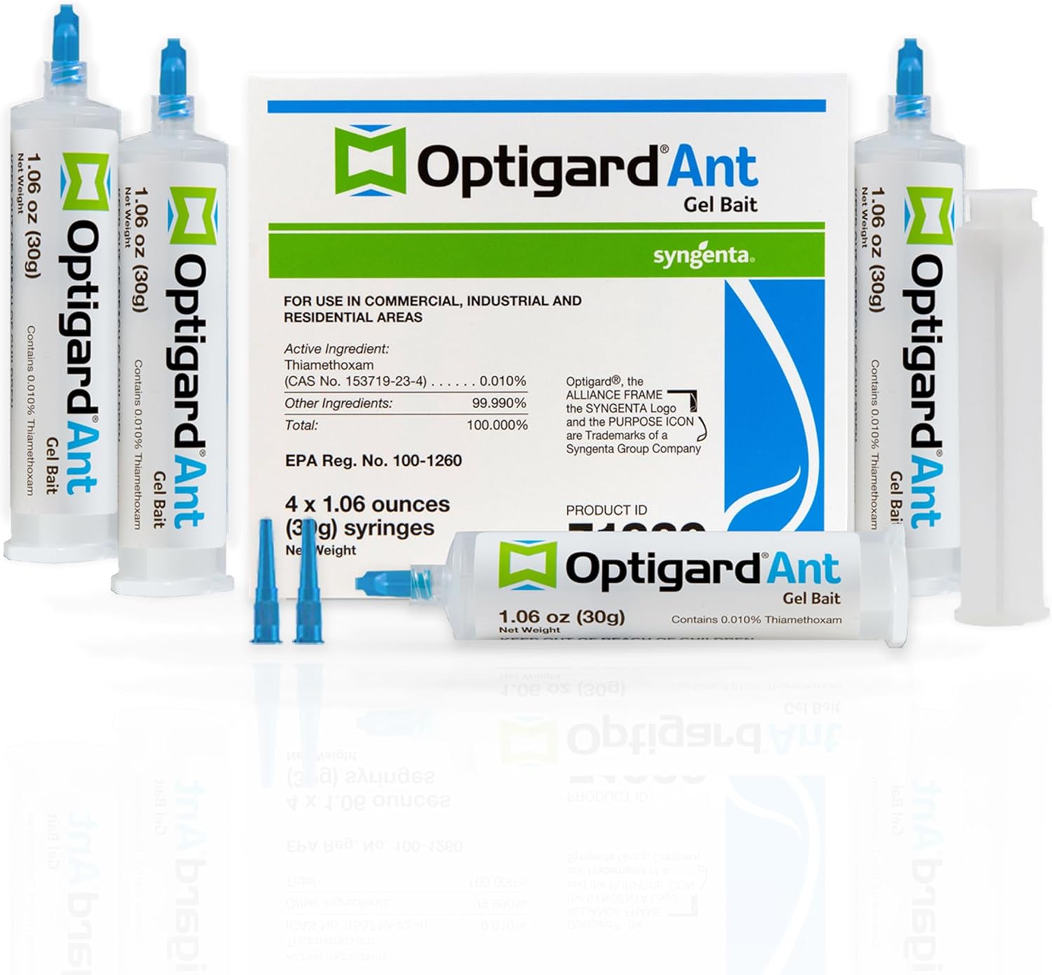 Optigard Ant Bait Gel Box of 4 Tubes w/plunger (30 grams per Tube) ~~Compares to Maxforce and Advion Ant Bait