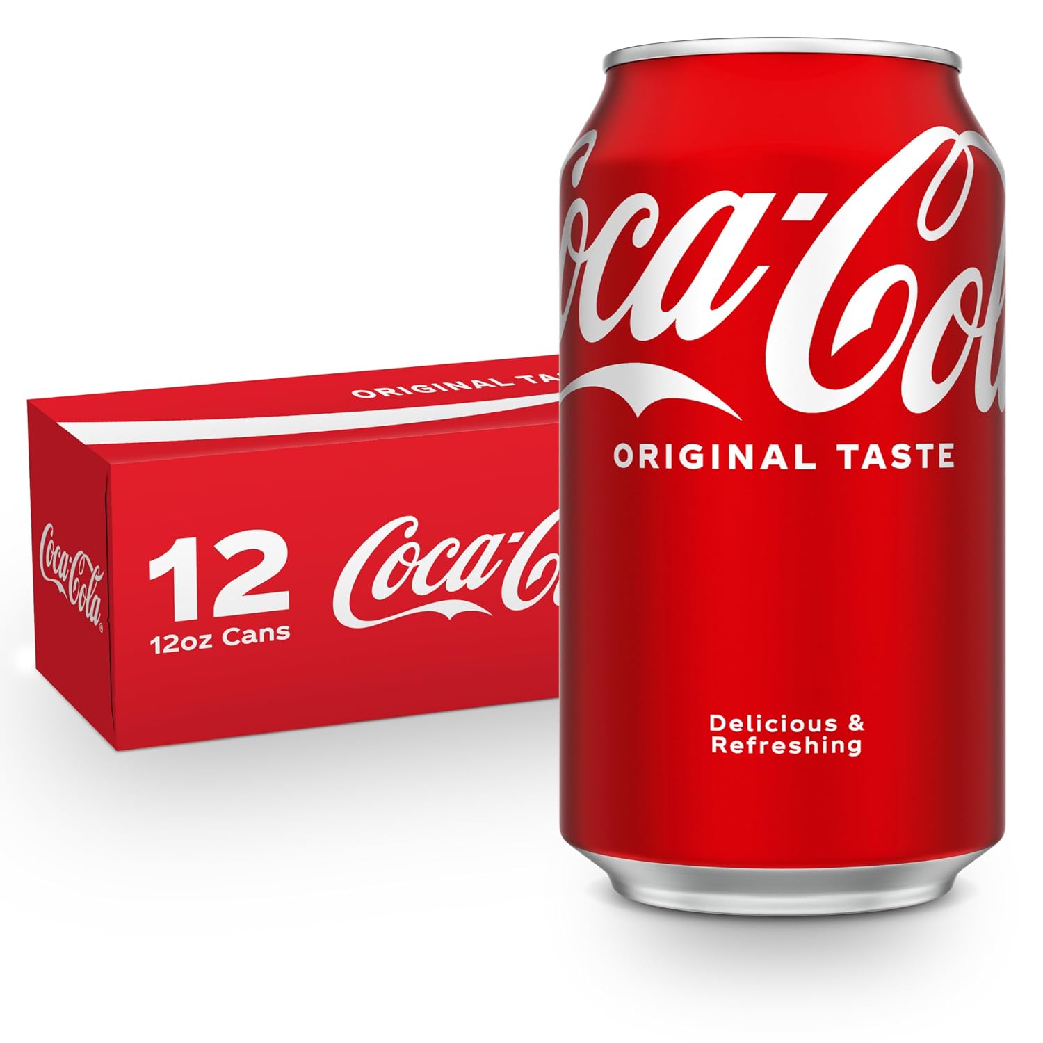 Coca-Cola Fridge Pack Soda Soft Drink, 12 fl oz Cans, 12 Pack - Classic Cola Soda Cans
