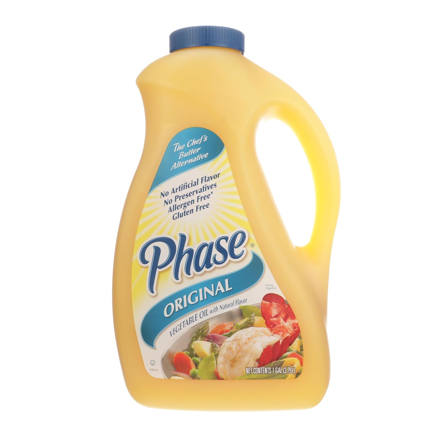 Ventura Foods Phase Original Liquid Butter Alternative - Dairy-Free & Vegan Popcorn Butter Oil - Shelf Stable Vegetable Oil for Sautéing, Grilling - No Gluten or MSG, 1 Gallon
