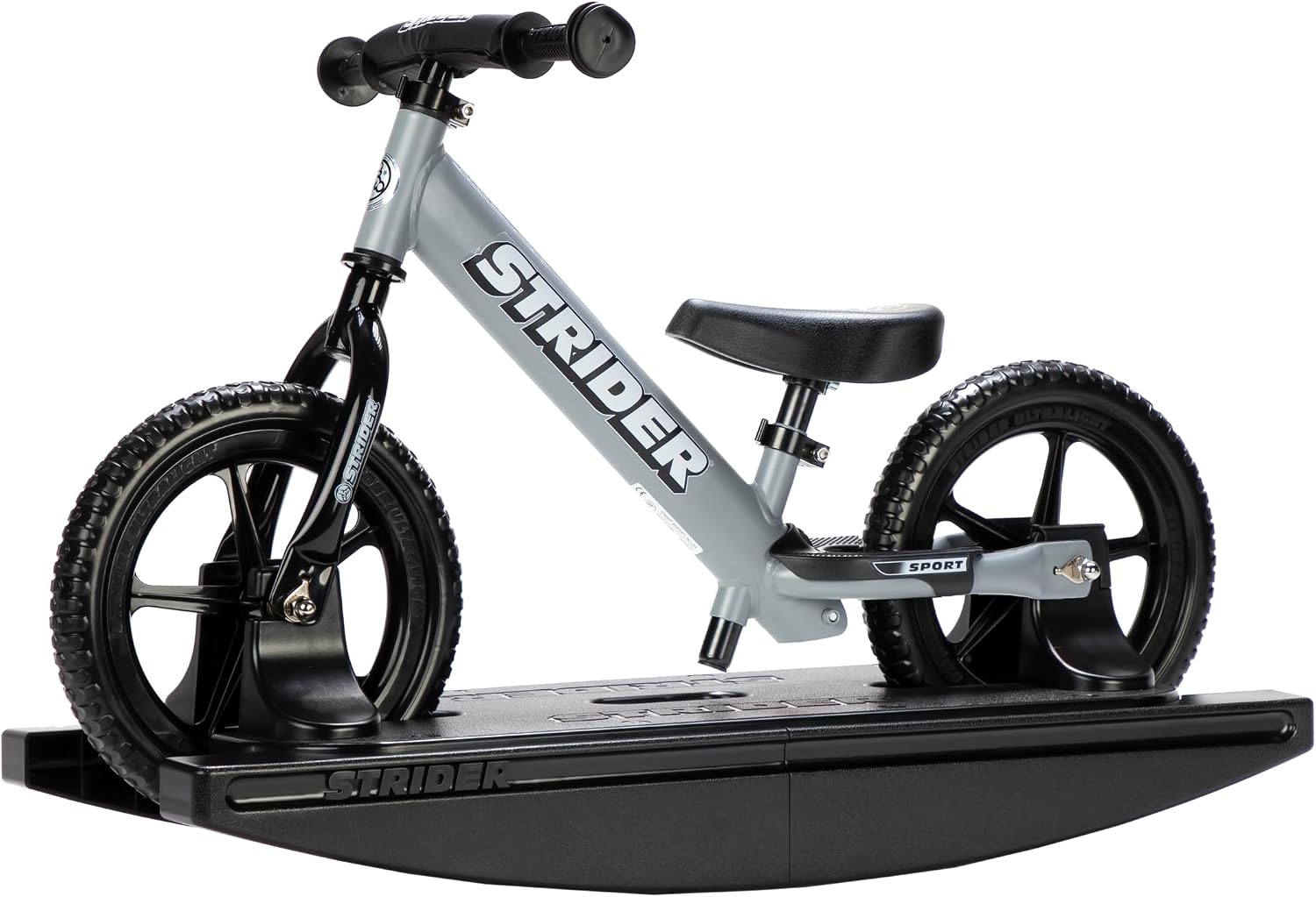Strider Sport 2-in-1 Rocking Bike, Ages 6 Months–4 Years, Matte Gray