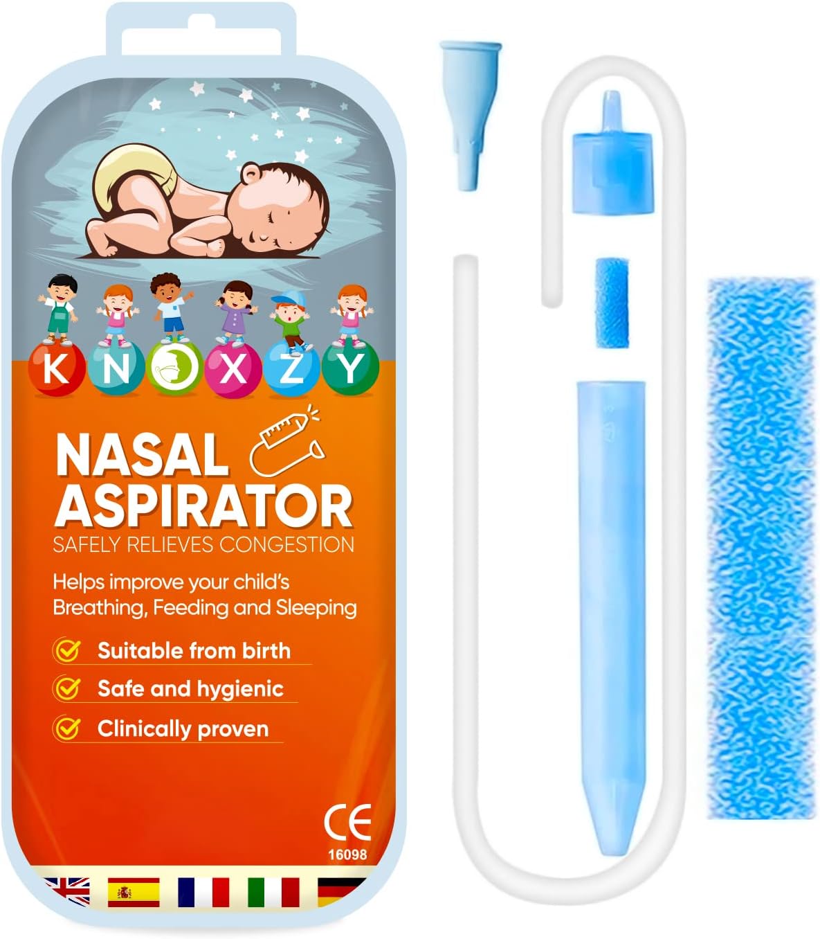 Knoxzy Baby Nasal Aspirator with 9 Extra Hygiene Filters