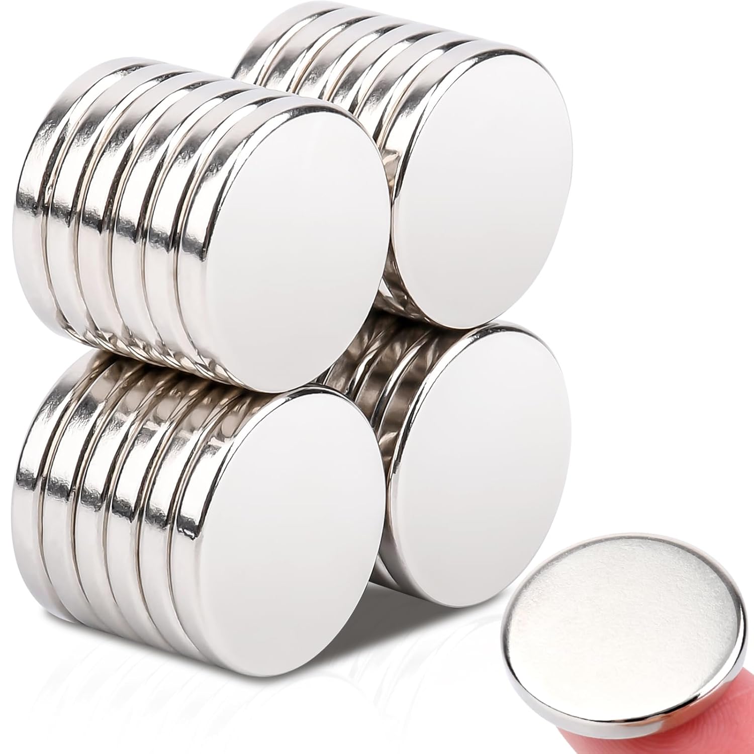 20x3mm Strong Neodymium Magnet,25Pcs Rare Earth Magnets Round Disc Magnets Heavy Duty, Small Round Refrigerator Magnet for Craft Office Whiteboard,Dry Erase Board,Tool Organization